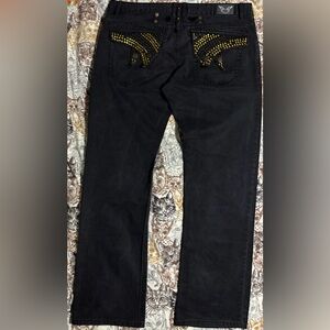 Robin's Jean Black Straight-Leg Jeans